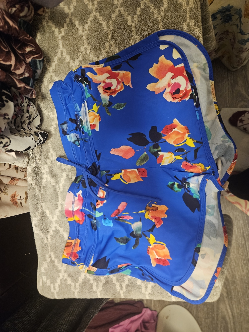 Athleta Blue Floral Kids One-Piece Swim